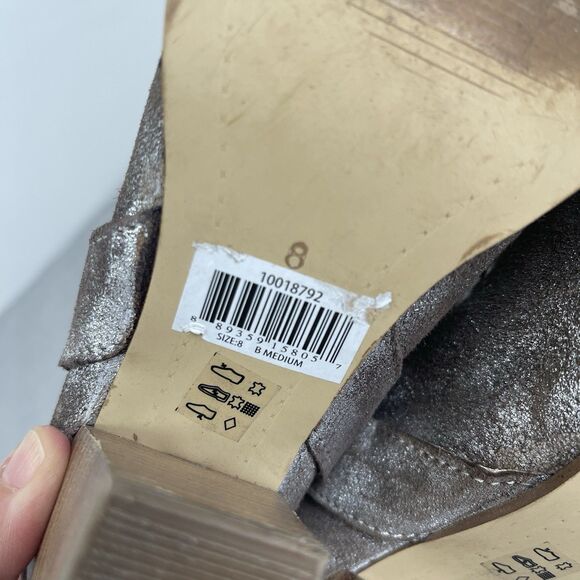 Ariat Unbridled Metallic Leather Jaelle Western Ankle Boots Harness Rodeo 8 M - Picture 14 of 15